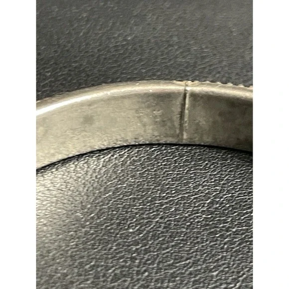 Vintage Rhinestone Bangle Bracelet Red White Sparkly Retro - Picture 11 of 14